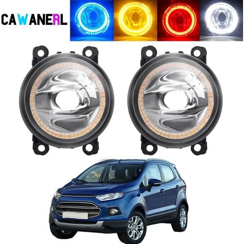 2 Pieces Car Fog Light Assembly Halo Ring Angel Eye DRL Daytime Running Lamp 20W H11 12V For Ford EcoSport 2013 2014 2015 2016