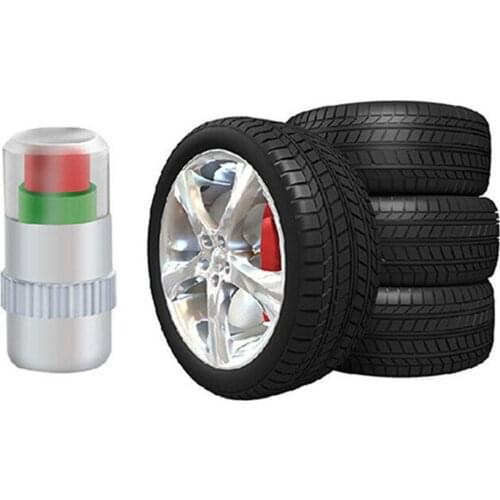 4 Pcs Car Auto Tire Pressure Monitor Valve Stem Caps Sensor Indicator Alert Cap