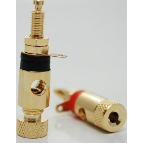 40 PCS high quality GOLD PLATED Brass Audio Speaker Binding Post FOR 4MM diameter banana plug