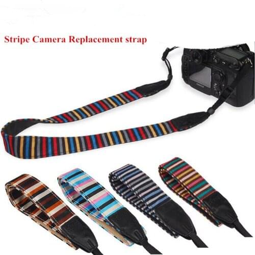 5 colors 4cm/1.57'' Stripe style Replacement Strap Fiber Camera shoulder/hand/neck Strap messenger colorful free shipping HOT