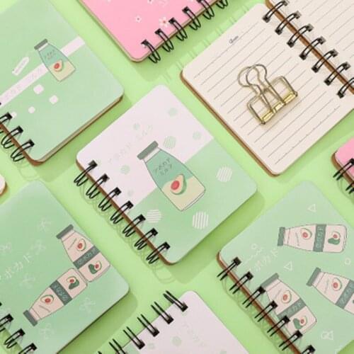 8 types of spiral book coils notebook kawaii lined blank grid paper diary book diary planner school supplies stationery gifts