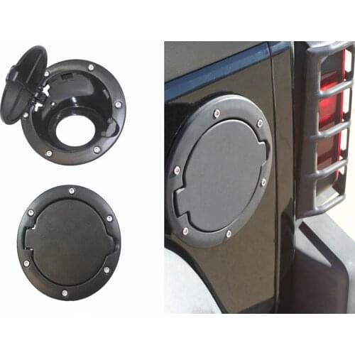 Wrangler Accessories Fuel Filler Door Cover Gas Tank Cap 4-Door 2-Door for Jeep Wrangler JK & Unlimited Black Fuel Filler Door