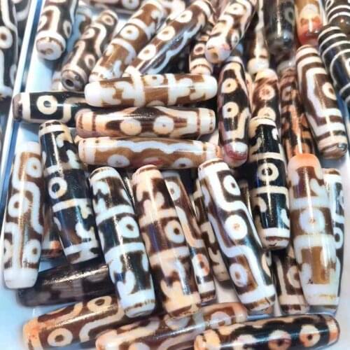 1pcs/lot Natural Agate Dzi Beads high-quality multi-eyed mellow patina accessories gem jewelry wholesale abalorios chain joyas