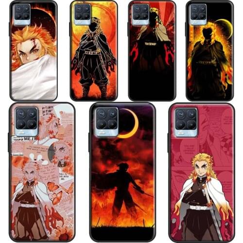 Kyojuro Rengoku Kimetsu no Yaiba Case For OnePlus 9R 8T Nord 7 8 9 Pro Cover For Realme 8 Pro 7i GT Neo C3 C21 6 7 Q3 Pro