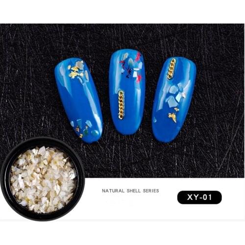 Nail Art Glitter Decoration Slice Irregular Abalone Shell Paper Flake Sequins Fragment 3DTips DIY Manicure Accessories