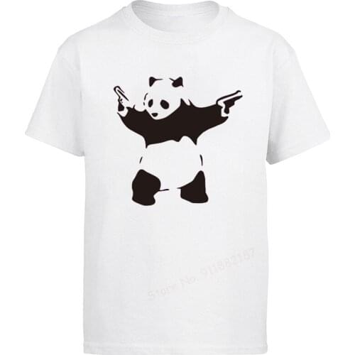 Bansky Panda T-Shirt Suoneria Uomo Urban Graffiti Cool T-Shirt Moda Top fashion t-shirt men tee shirt men clothing