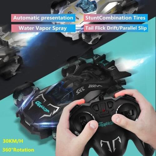Tail Flick Drift Stunt Combination Tires RC Car Water Spray Automatic Presentation Parallel Slip Racing Sport Car Kids Toy Gift
