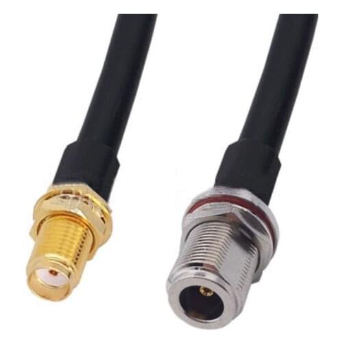 RG58 Cable SMA Female to N Female jack Bulkhead Nut Connector WiFi Antenna Extension Pigtail jumper cable