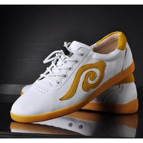 Leather Tai Chi Shoes Xiangyun Tai Chi training shoes Male martial arts performance shoes ox tendon sole Tai Chi trainers casual