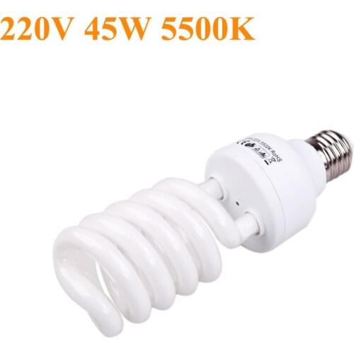 Andoer E27 220V/110V 5500K 45W LED Video Light Photo Studio Bulb Video Daylight Light Lamp Photography Lighting Lamp