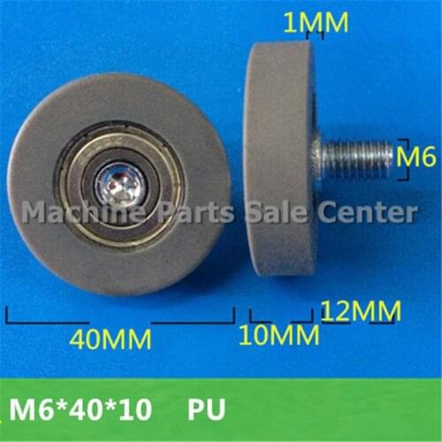 M6*40*10mm M6*12 DR40MM F type idler pulley screw thread bearing pulley screw drawer bearing pulley Free shipping Good Quality