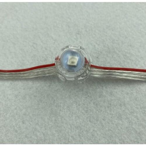 DC5V input WS2813 50pcs 11cm spacing 20mm LEDpixel module;clear wire;frosted cover;IP68 rated;RGB addressable full color