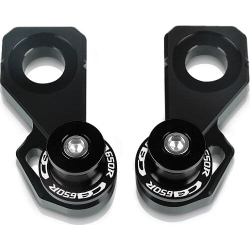 Motorcycle CNC Aluminum Cotton Reels Motorbike Rear Wheel Axle Stand Pick Up Hook Set For Honda CB650R Neo Sports Cafe 2019