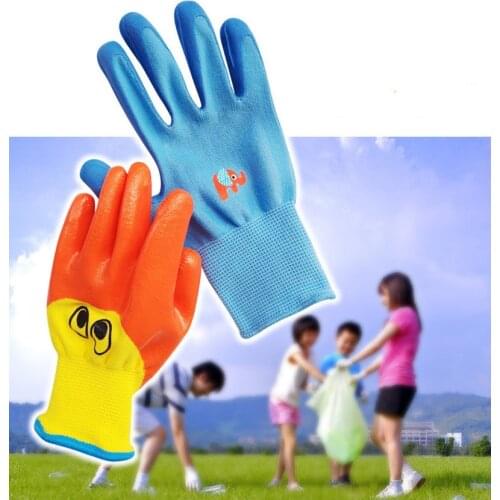 1pair Waterproof Garden Gloves Work for Kids Children Protective Gloves Anti Bite Cut Protector Planting Work Gadget Accessories