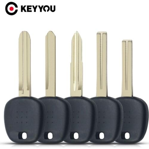 KEYYOU Toy43/Toy47/Toy48 Blade Transponder Blank Chip Car Remote Key Case Shell For Toyota Rav4 Camry Highlander Yaris Corolla