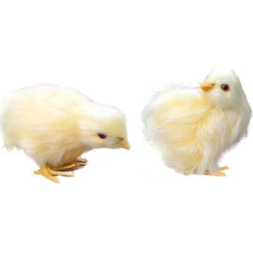 Realistic Furry Baby Chick Lifelike Sound Chicken Plush Fur Animal Spring Easter For Gift Childrens Toy Desktop Ornaments