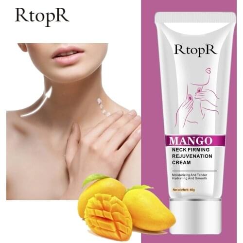 RtopR Mango Neck Cream Firming Wrinkle Remover Rejuvenation Firming Skin Whitening Moisturizing Shape Beauty Neck Care 40g