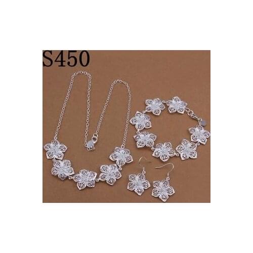 Rundesky Fashion Gorgeous Design Jewelry Sets Lovely Chic Bracelet Necklace Earring Charm Christmas Gifts KN-S450 s