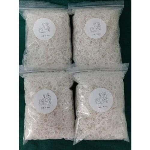 5000Pcs 3/8" Dental Orthodontic Elastic Bands Braces Elastics Ties Clear Color 5000/Bag 2.5 3.5 4.5 6.5OZ