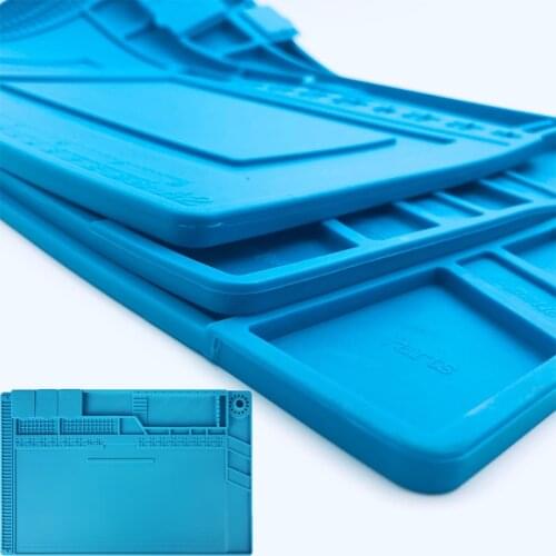S-160 45X30cm Heat Insulation Silicone Pad Desk Mat Maintenance Platform For BGA Soldering Repair Station With Magnetic Section