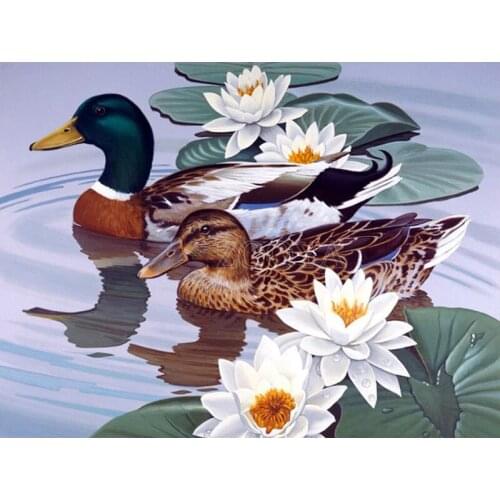 Yumeart Full Square Diamond Embroidery Mandarin Duck 5D DIY diamond Painting Cross Stitch Rhinestone Mosaic Home Decor Gifts