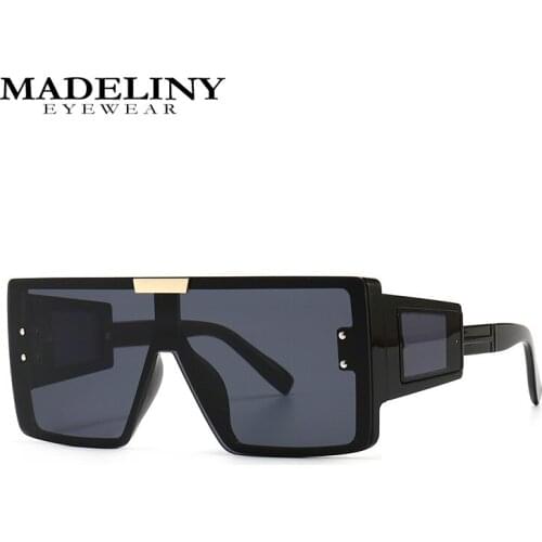 MADELINY Luxury Brand Sunglasses Womens Oversized Square Glasses Female Designer Vintage Retro Shades Women MA474