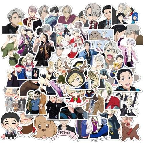 10/30/50Pcs/Pack YURI!!! On ICE Graffiti Stickers Anime Stickers For Motorcycle Luggage Laptop Bicycle Skateboard Pegatinas