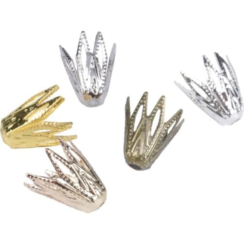 100Pcs/lot 8mm Flower Bead Caps Jewelry Findings Earrings Diy Accessories Beads Caps For Jewelry Making