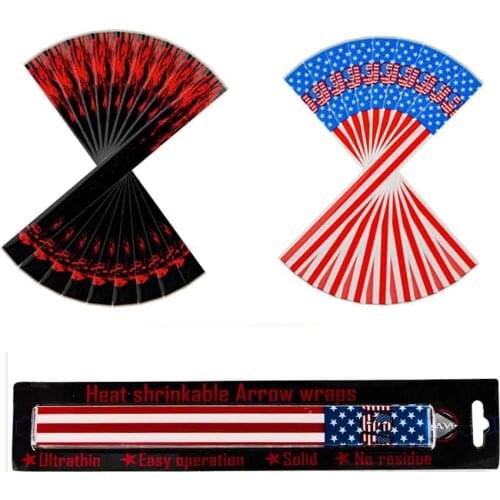 15pcs Universal Heat Shrinkable Arrow Wraps Sticker for Archery Fiberglass Carbon Wooden Bamboo Aluminum Arrow Hunting Accessory
