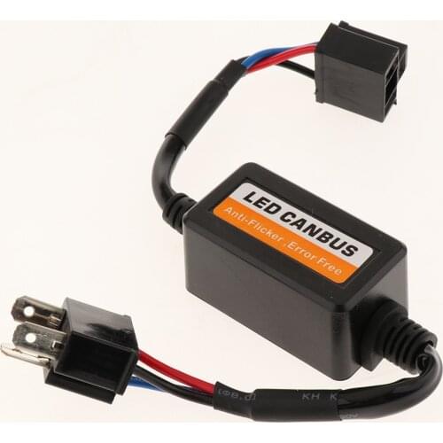 2X H4 LED CAN-BUS Warning Error Free Decoder Canceller Capacitor Anti-flicker Resistor harness Hi/Lo Beam Headlight Systems