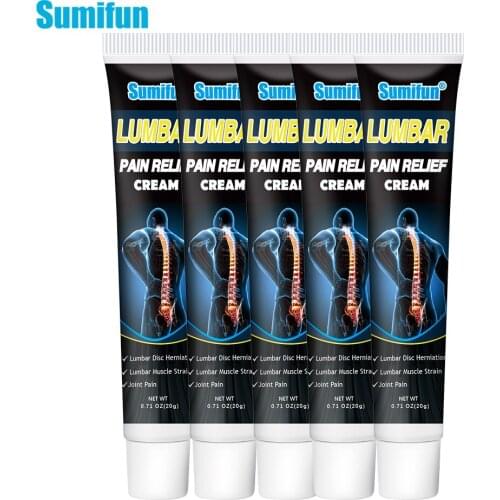 5Pcs Sumifun Lumbar Pain Relief Ointment Back Neck Sprain Rheumatoid Arthritis Analgesic Cream Joint Muscle Massage Body Care