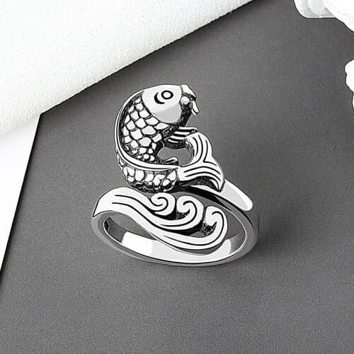 Hot Sale Accessories Wool with Thread Artifact Creative Crochet with Thread Ring Koi Crochet Sweater Ring Modern Women Jewelry