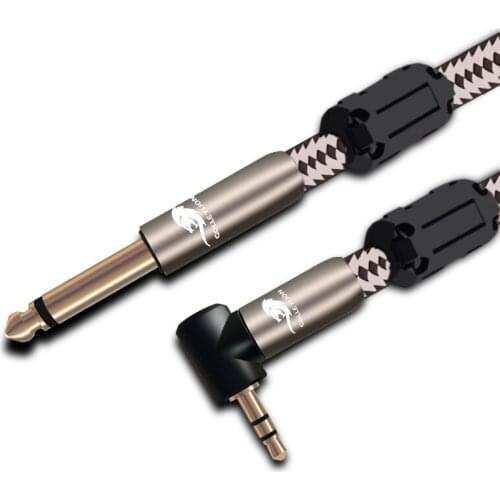 Audio Cable 1/8" Mini Jack Angle 3.5mm to 6.5mm Straight 1/4" MONO PC Mixer Amplifier Headphone TS Cable 0.75m 1m 2m 3m 5m 8m