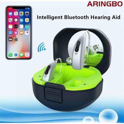 Digital Hearing Aids Rechargeable Bluetooth Hearing Aid With Charging Box Audifonos Hearing Device Hearing Amplifier for Elderly