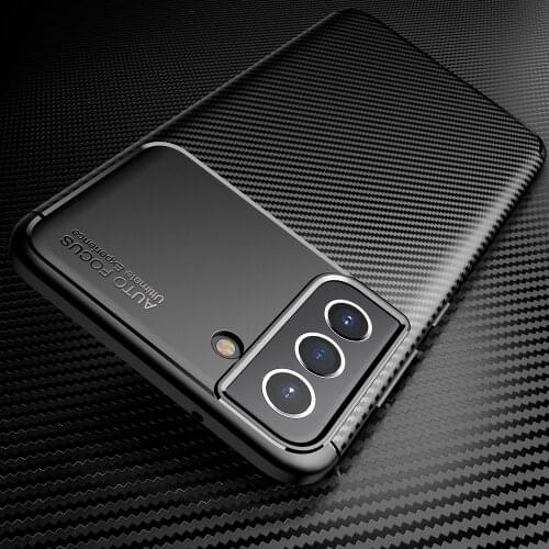 For Samsung Galaxy S21 FE S20 Ultra S10 Plus A32 A42 A52 A72 5G Case Carbon Fiber Texture Silicone Shockproof Soft Back Cover