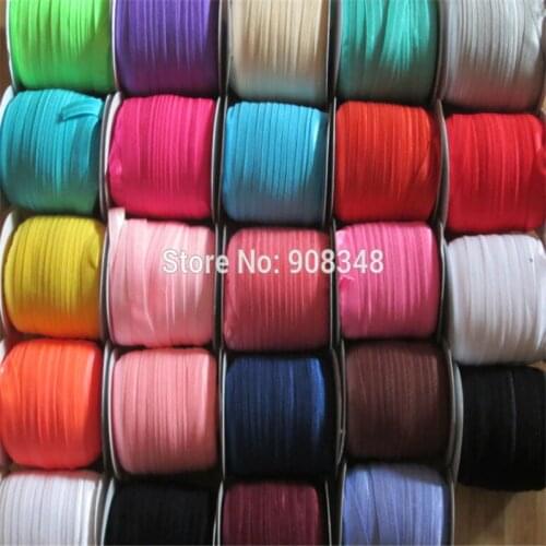 Part 1 Colors: 5/8" 15mm Stretchy Fold Over Elastic Ribbon FOE ribbon girl Wristband Hair Ties Headband Hairband F015