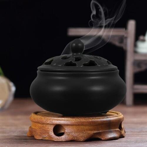 Ceramic Incense Burner Creative Retro Ceramic Burner Censer Holder Decoration Ceramic Censer For Desktop Office Home Decor
