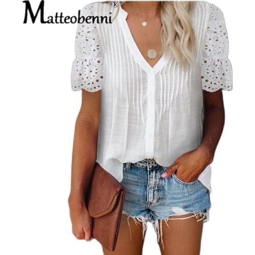 Блузки с коротким рукавом Matteobenni China At AliExpress