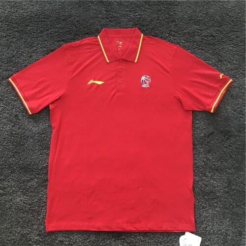 Li-Ning Men Short Sleeve shirt Lapel Sports Top Competition Wear Casual Cultural Shirt Polo Plus size T-shirt lining Top Tees