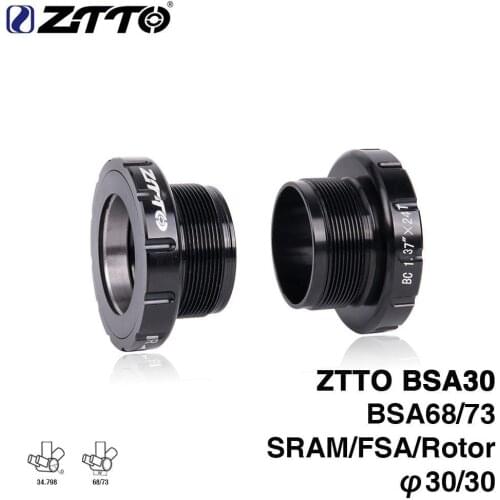 ZTTO BSA30 BB68 MTB Road Bike External Bearing Bottom Brackets 68/35MM to BB30/PF30/386 Crankset Axle