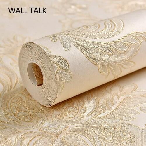 European Florals Non-woven Wallpaper Classic Striped Bedroom Living Room TV Background Wall Paper Home Decor