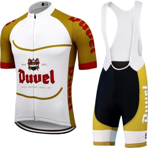 NEW Duvel Beer Mens cycling jersey set racing bicycle clothes Multi gel pad short sleeve MTB jersey set Maillot Ciclismo hombre
