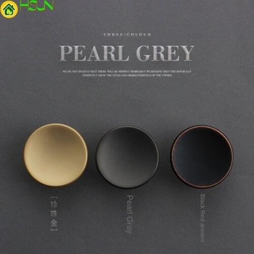 Simple Round Knob Drawer Knob Modern Zinc Alloy Cupboard Wardrobe Dresser Closet Kitchen Door Pull Furniture Hardware