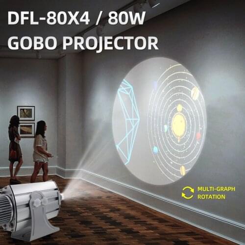 Multi-image Advertising Light Projector Outdoor IP65 40W 80W 85W Led Logo Projector Advertising for Companies Custom Own Gobo