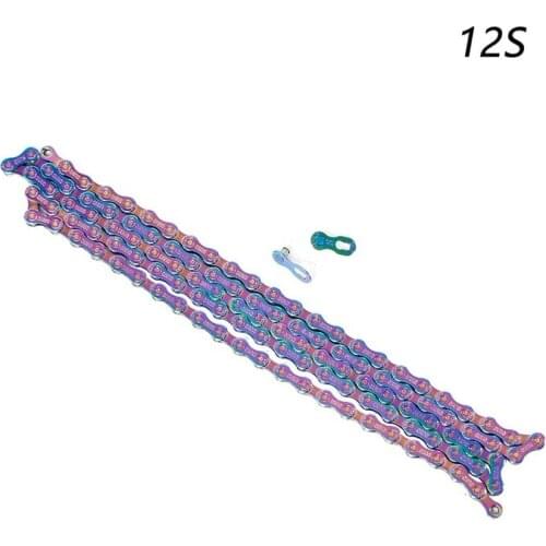 Factory direct selling colorful 12 Speed 24speed mountain bike road bike colorful chain with magic buckle road bike12speed chain
