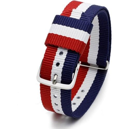 18mm 20mm Nylon Watchband Buckle Watch Band Strap For Nato James Bond 007 Military DW Daniel Wellington Replace Bracelet Strap B