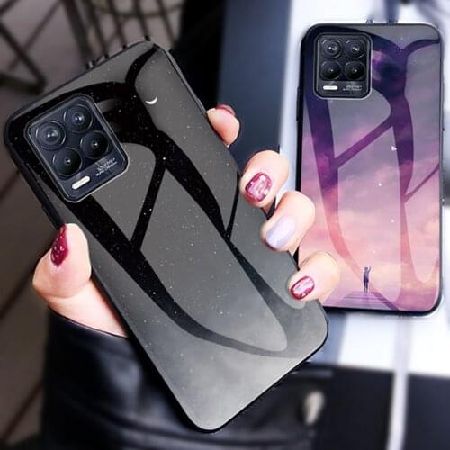 Luxury Tempered Glass Case for Oppo Find X3 Pro X3pro X2 Neo Lite A53 4g A94 A54 A74 Cover Case for Oppo Realme 8 Pro 7 6 5g V11