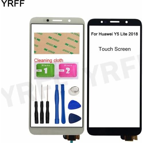 Mobile Touch Screen Digitizer Panel For Huawei Y5 Lite 2018 Touch Screen Front Glass Sensor 3M