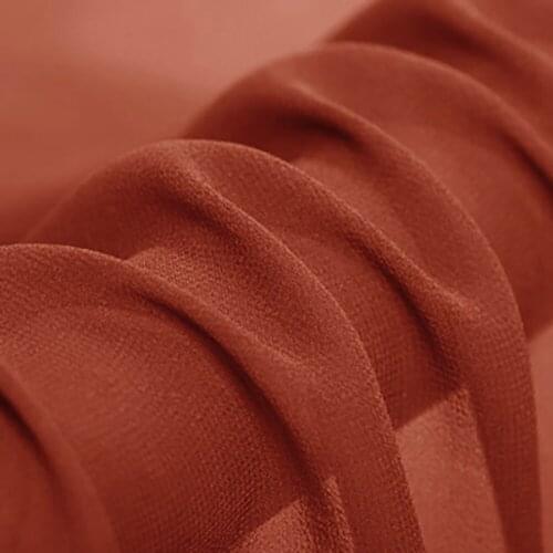SILK GEORGETTE 114cm width 8momme/100% Natural Pure Silk Fabric Textile Fabric Meter Rusty Red NO 18