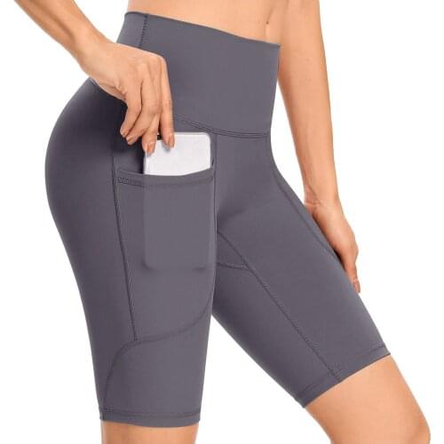 Gym Jogging Running Shorts Yoga Shorts Women High Waist Lifting Push Up Tight Sports Pocket Fitness Yoga Short Pant Шорты Женски